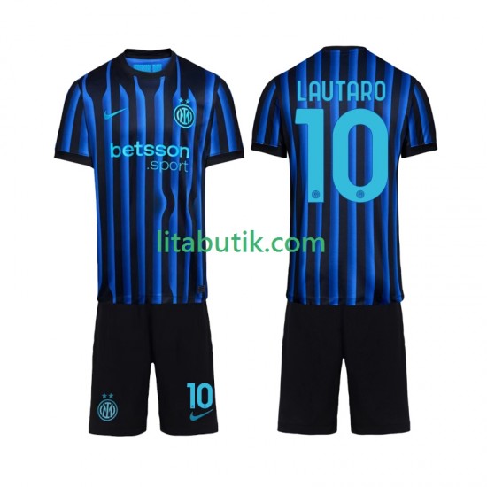 Inter Milan Lautaro Martinez 10 Barn Hemma Fotbollströja 2025-2026 Kortärmad