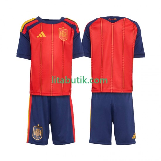 Spanien Barn Hemma Fotbollströja VM 2026 Kortärmad