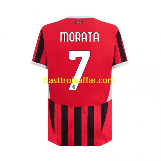 AC Milan Alvaro Morata 7 Män Hemma Fotbollströja 2024-2025 Kortärmad