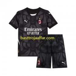 AC Milan Målvakt Barn Hemma Fotbollströja 2024-2025 Kortärmad AC Milan Målvakt Barn Hemma Fotbollströja 2024-2025 Kortärmad