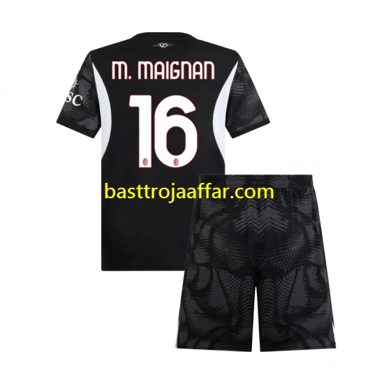 AC Milan Mike Maignan 16 Målvakt Barn Hemma Fotbollströja 2024-2025 Kortärmad
