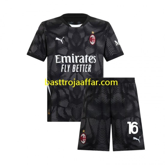 AC Milan Mike Maignan 16 Målvakt Barn Hemma Fotbollströja 2024-2025 Kortärmad