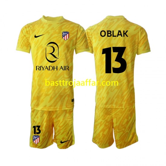 Atlético Madrid Jan Oblak 13 Målvakt Barn Tredje Fotbollströja 2024-2025 Kortärmad