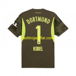 Borussia Dortmund Gregor Kobel 1 Målvakt Män Borta Fotbollströja 2024-2025 Kortärmad Borussia Dortmund Gregor Kobel 1 Målvakt Män Borta Fotbollströja 2024-2025 Kortärmad