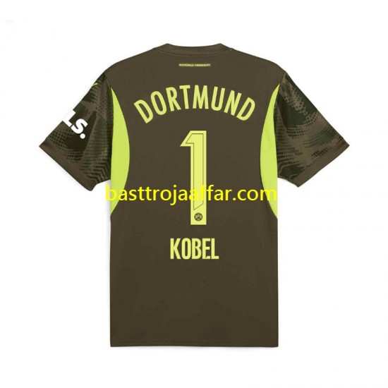 Borussia Dortmund Gregor Kobel 1 Målvakt Män Borta Fotbollströja 2024-2025 Kortärmad