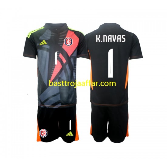 Costa Rica Keylor Navas 1 Målvakt Barn Tredje Fotbollströja 2024 Kortärmad