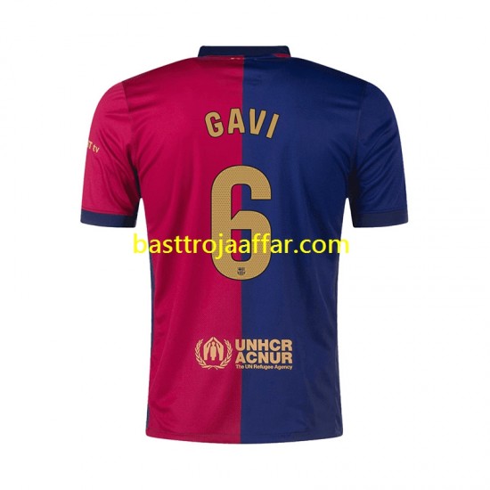 FC Barcelona GAVI 6 Män Hemma Fotbollströja 2024-2025 Kortärmad