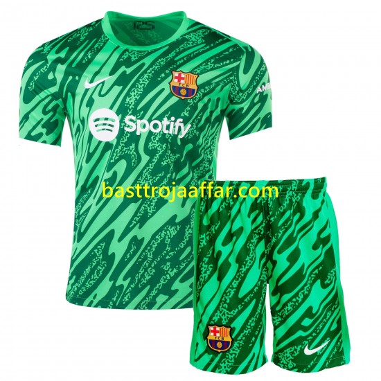FC Barcelona Målvakt Barn Hemma Fotbollströja 2024-2025 Kortärmad