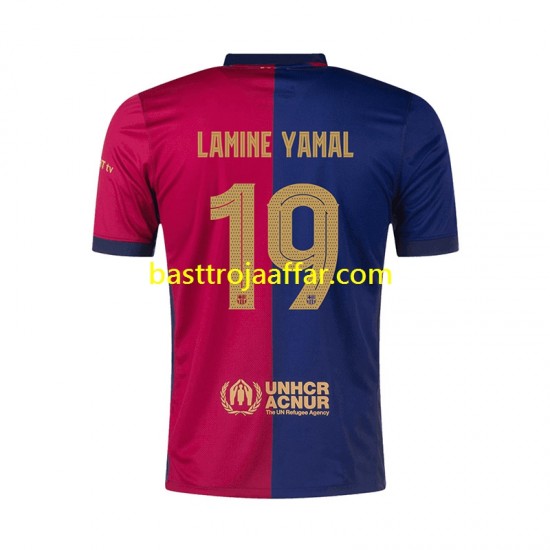 FC Barcelona UCL Font Lamine Yamal 19 Män Hemma Fotbollströja 2024-2025 Kortärmad