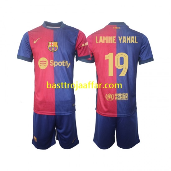 FC Barcelona UCL Font Lamine Yamal 19 Barn Hemma Fotbollströja 2024-2025 Kortärmad