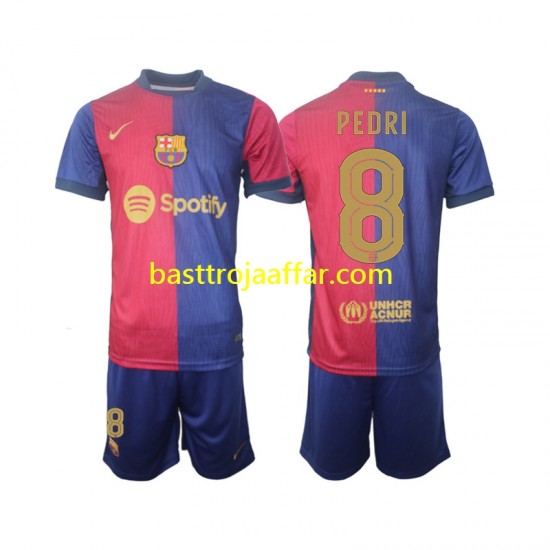FC Barcelona UCL Font PEDRI 8 Barn Hemma Fotbollströja 2024-2025 Kortärmad