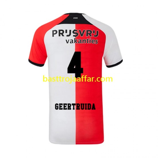 Feyenoord Rotterdam Lutsharel Geertruida 4 Män Hemma Fotbollströja 2024-2025 Kortärmad