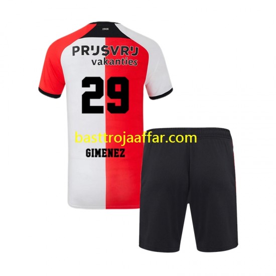 Feyenoord Rotterdam Santiago Gimenez 29 Barn Hemma Fotbollströja 2024-2025 Kortärmad