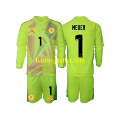 Tyskland Manuel Neuer 1 Målvakt Barn Borta Fotbollströja Euro 2024 Långärmad Tyskland Manuel Neuer 1 Målvakt Barn Borta Fotbollströja Euro 2024 Långärmad