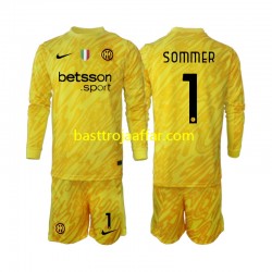 Inter Milan Yann Sommer 1 Målvakt Barn Borta Fotbollströja 2024-2025 Långärmad