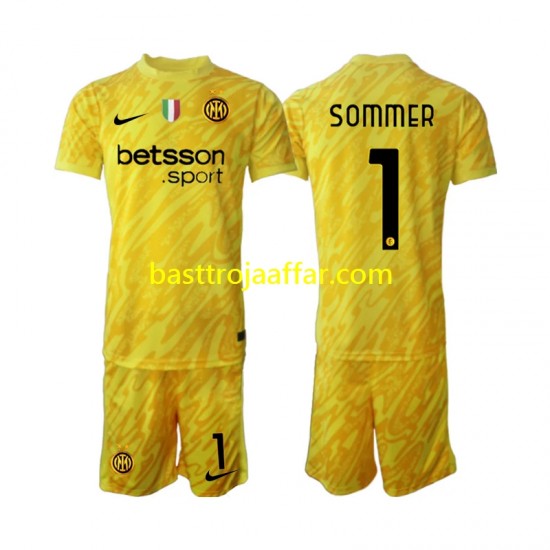 Inter Milan Yann Sommer 1 Målvakt Barn Borta Fotbollströja 2024-2025 Kortärmad