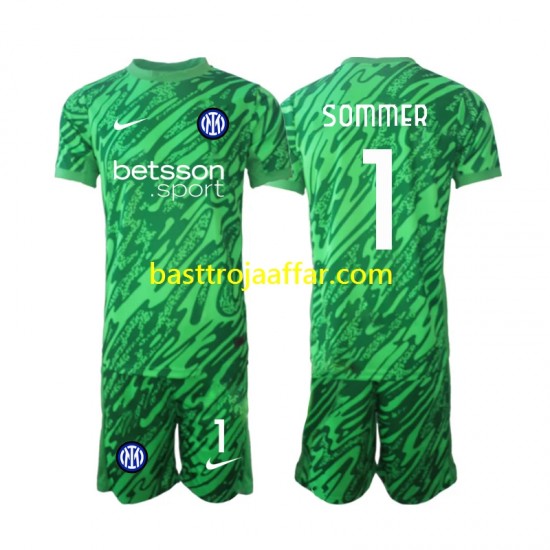 Inter Milan Yann Sommer 1 Målvakt Barn Hemma Fotbollströja 2024-2025 Kortärmad