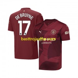 Manchester City DE BRUYNE 17 Män Tredje Fotbollströja 2024-2025 Kortärmad Manchester City DE BRUYNE 17 Män Tredje Fotbollströja 2024-2025 Kortärmad