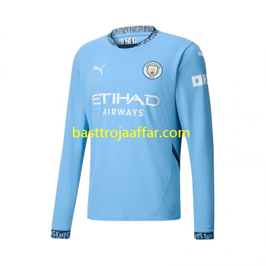 Manchester City Män Hemma Fotbollströja 2024-2025 Långärmad