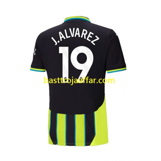 Manchester City Julian Alvarez 19 Män Borta Fotbollströja 2024-2025 Kortärmad