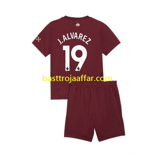 Manchester City Julian Alvarez 19 Barn Tredje Fotbollströja 2024-2025 Kortärmad