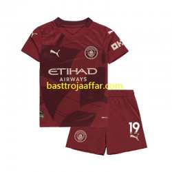 Manchester City Julian Alvarez 19 Barn Tredje Fotbollströja 2024-2025 Kortärmad