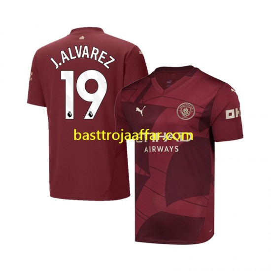 Manchester City Julian Alvarez 19 Män Tredje Fotbollströja 2024-2025 Kortärmad