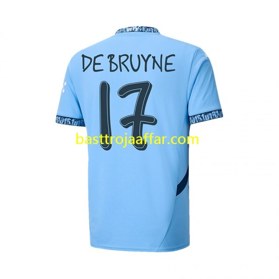 Manchester City UCL Font DE BRUYNE 17 Män Hemma Fotbollströja 2024-2025 Kortärmad