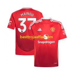 Manchester United Kobbie Mainoo 37 Män Hemma Fotbollströja 2024-2025 Kortärmad Manchester United Kobbie Mainoo 37 Män Hemma Fotbollströja 2024-2025 Kortärmad