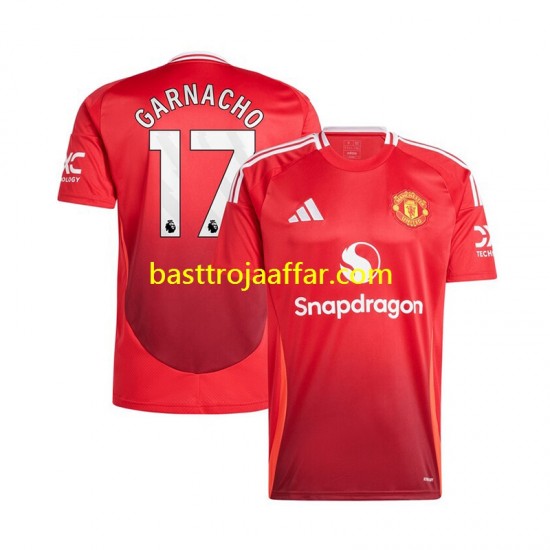 Manchester United Alejandro Garnacho 17 Män Hemma Fotbollströja 2024-2025 Kortärmad