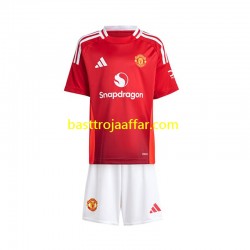 Manchester United Barn Hemma Fotbollströja 2024-2025 Kortärmad