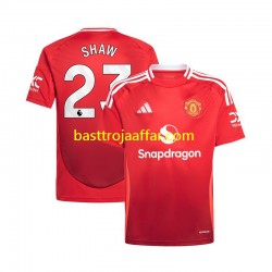 Manchester United Luke Shaw 23 Män Hemma Fotbollströja 2024-2025 Kortärmad Manchester United Luke Shaw 23 Män Hemma Fotbollströja 2024-2025 Kortärmad