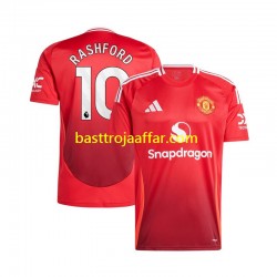 Manchester United Marcus Rashford 10 Män Hemma Fotbollströja 2024-2025 Kortärmad