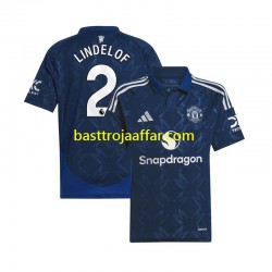 Manchester United Victor Lindelof 2 Män Borta Fotbollströja 2024-2025 Kortärmad