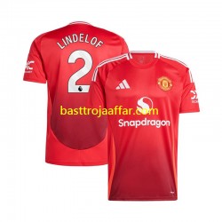 Manchester United Victor Lindelof 2 Män Hemma Fotbollströja 2024-2025 Kortärmad