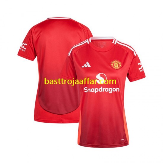 Manchester United Dam Hemma Fotbollströja 2024-2025 Kortärmad