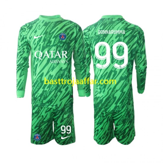 Paris Saint-Germain Gianluigi Donnarumma 99 Målvakt Barn Borta Fotbollströja 2024-2025 Långärmad