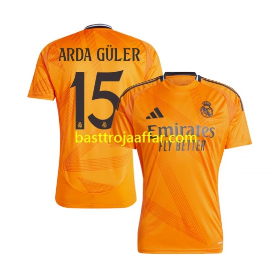 Real Madrid Arda Guler 15 Män Borta Fotbollströja 2024-2025 Kortärmad