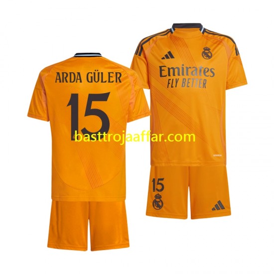Real Madrid Arda Guler 15 Barn Borta Fotbollströja 2024-2025 Kortärmad