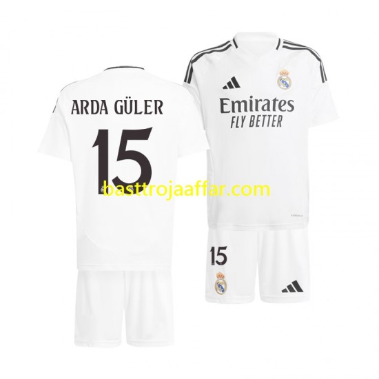 Real Madrid Arda Guler 15 Barn Hemma Fotbollströja 2024-2025 Kortärmad