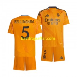Real Madrid BELLINGHAM 5 Barn Borta Fotbollströja 2024-2025 Kortärmad