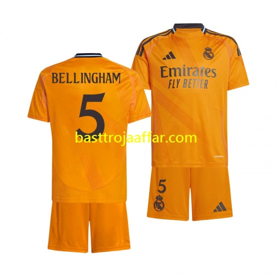 Real Madrid BELLINGHAM 5 Barn Borta Fotbollströja 2024-2025 Kortärmad