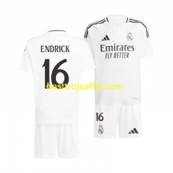 Real Madrid ENDRICK 16 Barn Hemma Fotbollströja 2024-2025 Kortärmad