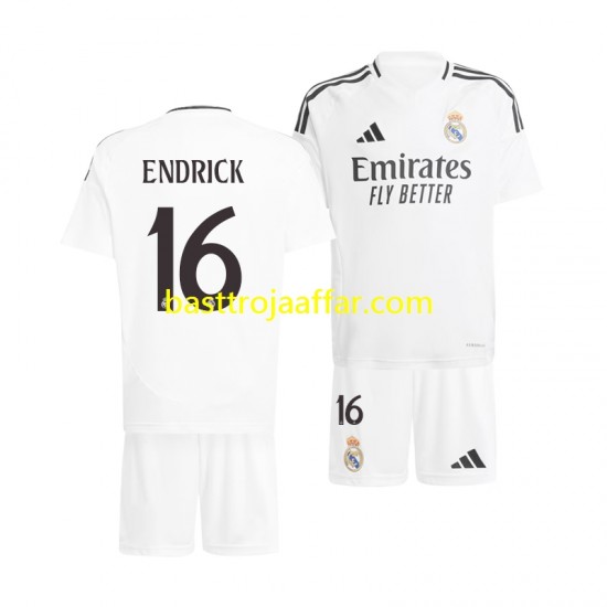 Real Madrid ENDRICK 16 Barn Hemma Fotbollströja 2024-2025 Kortärmad