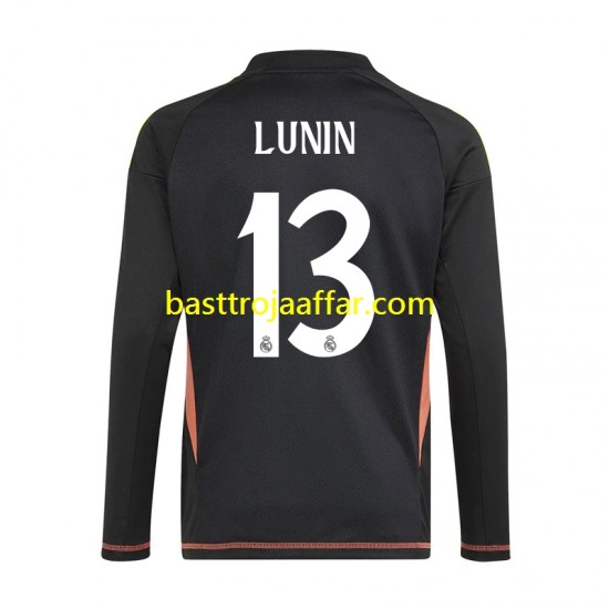 Real Madrid Andriy Lunin 13 Målvakt Män Borta Fotbollströja 2024-2025 Långärmad
