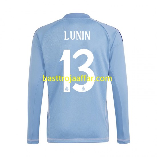 Real Madrid Andriy Lunin 13 Målvakt Män Hemma Fotbollströja 2024-2025 Långärmad