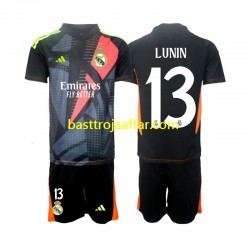 Real Madrid Andriy Lunin 13 Målvakt Barn Borta Fotbollströja 2024-2025 Kortärmad
