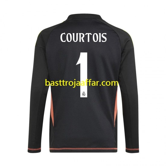 Real Madrid Thibaut Courtois 1 Målvakt Män Borta Fotbollströja 2024-2025 Kortärmad