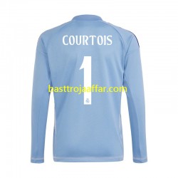 Real Madrid Thibaut Courtois 1 Målvakt Män Hemma Fotbollströja 2024-2025 Långärmad