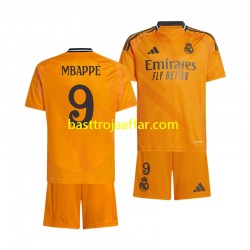 Real Madrid Kylian Mbappé 9 Barn Borta Fotbollströja 2024-2025 Kortärmad Real Madrid Kylian Mbappé 9 Barn Borta Fotbollströja 2024-2025 Kortärmad